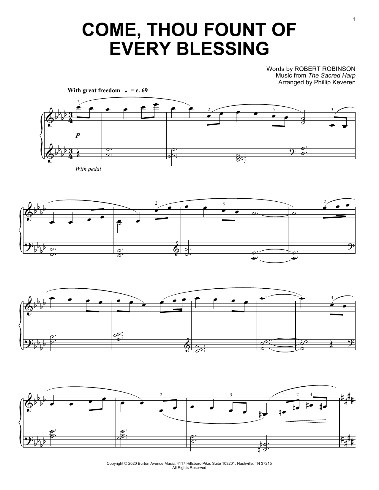 Produktbild zu: Come, Thou Fount Of Every Blessing (arr. Phillip Keveren)