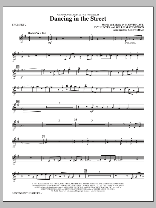 Produktgalerie: Seite 1 von 1 Dancing In The Street - Bb Trumpet 2, Kirby Shaw, Chor