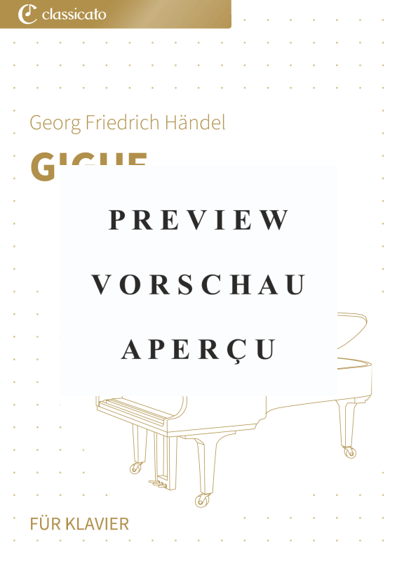 Product gallery: Page 2 of 5 Gigue - Suite Nr. 4 d-Moll HWV 437, , Solo Piano