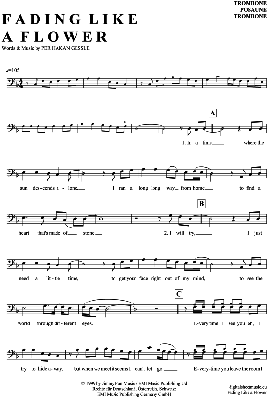 Product picture to: Fading like a flower Roxette