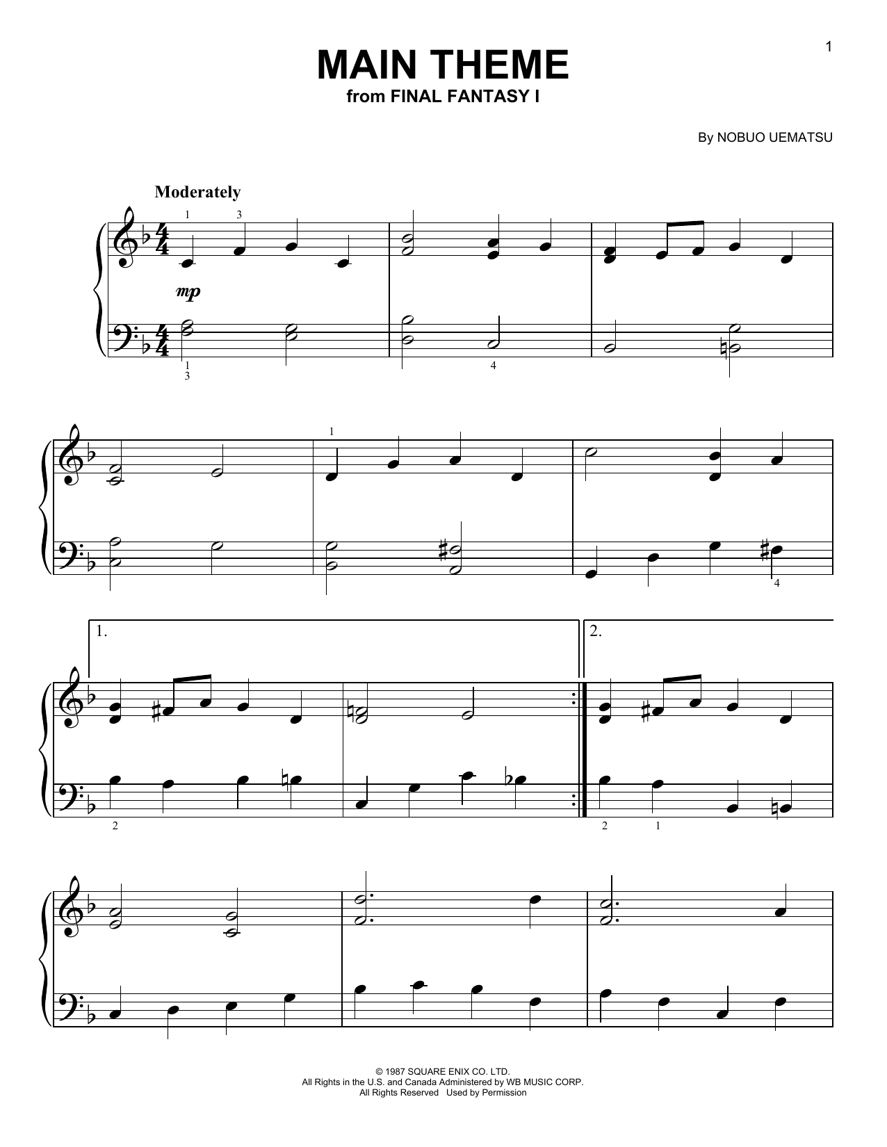 Produktbild zu: Main Theme (from Final Fantasy)