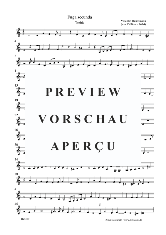 Produktgalerie: Seite 7 von 9 Fuga secunda, , Gemischtes Ensemble für 4 diverse Instrumente