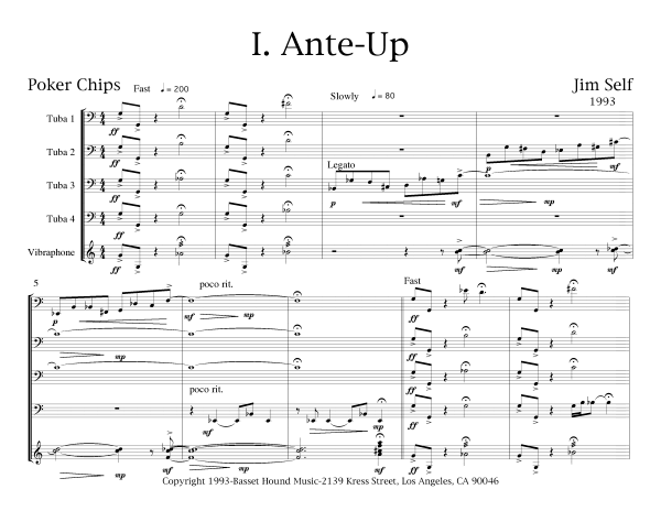 Product gallery: Page 1 of 11 Poker Chips, , (Tuba Quartet TTTT and vibraphone)