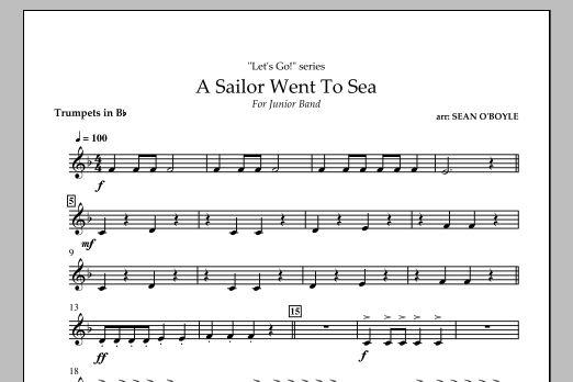 Produktbild zu:  A Sailor Went To Sea - Bb Trumpet - 