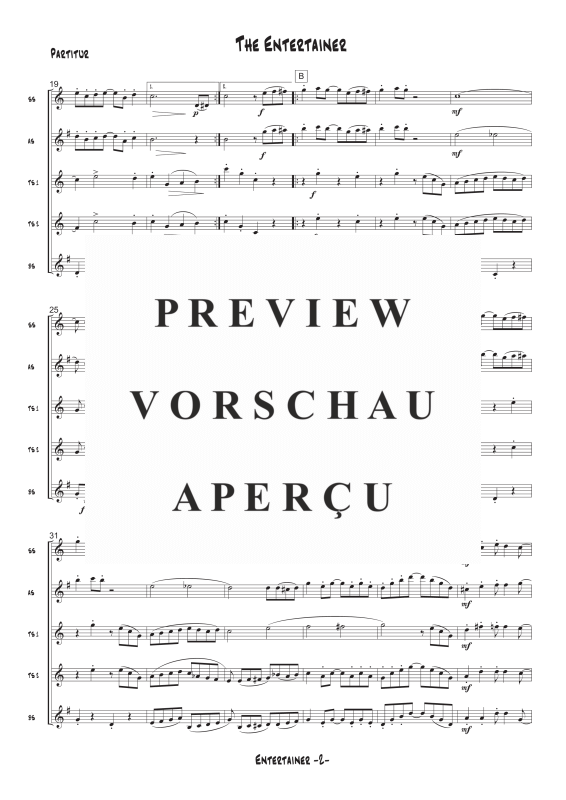 gallery: The Entertainer, , Saxophonquintett