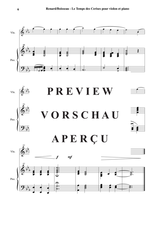 Product gallery: Page 7 of 10 Le Temps des Cerises , , (violin + piano)