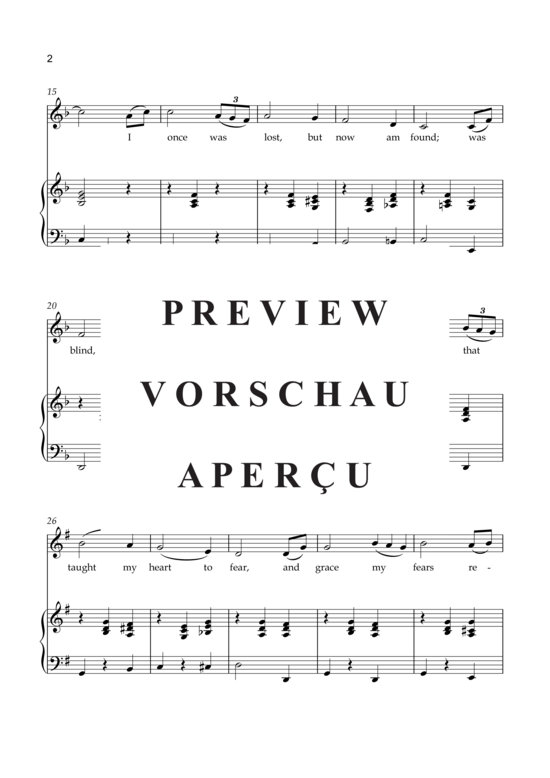 Product gallery: Page 3 of 7 Amazing Grace , , Medium Voice and Organ