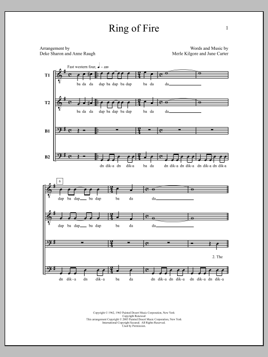 Produktbild zu: Ring of Fire (arr. Deke Sharon)
