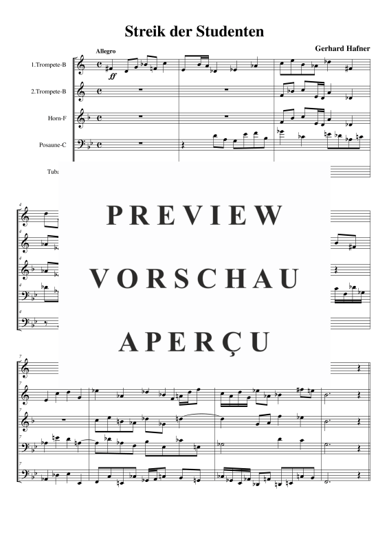 gallery: Streik der Studenten, , (Blechbläser Quintett)