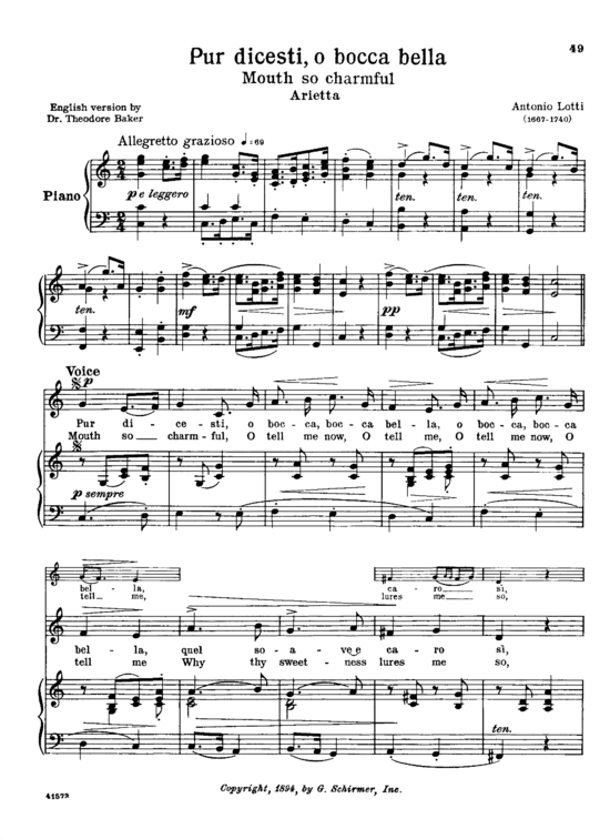 Product picture to: Pur dicesti, o boca bellaAntonio Lotti