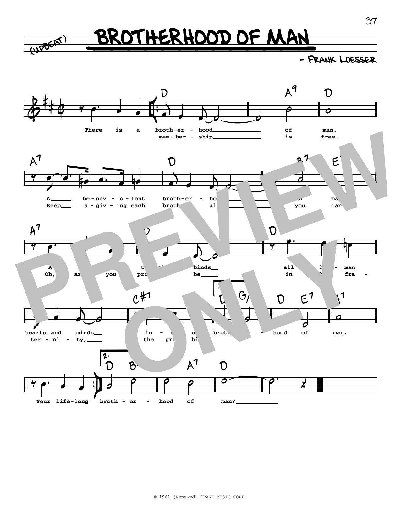 Produktbild zu: Brotherhood Of Man (High Voice) (from How To Succeed In Business Without Really Trying)