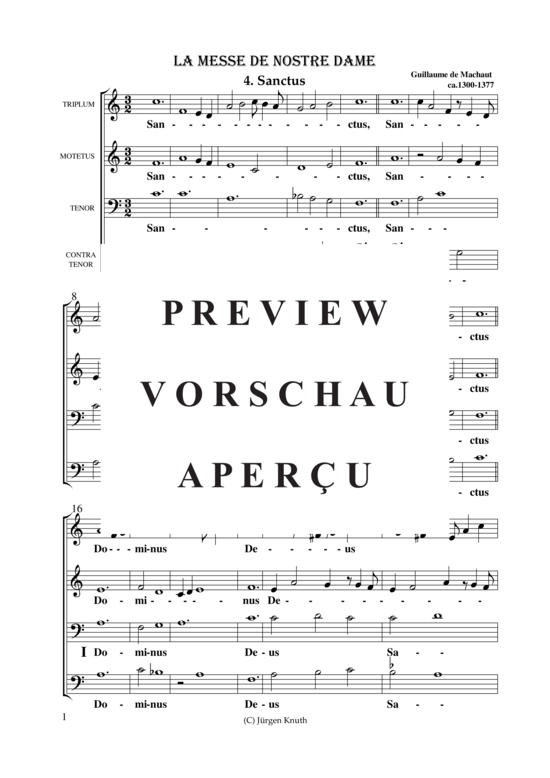 Product gallery: Page 2 of 7 La Messe de Nostre Dame (4.Sanctus) , ,  (mixed choir)