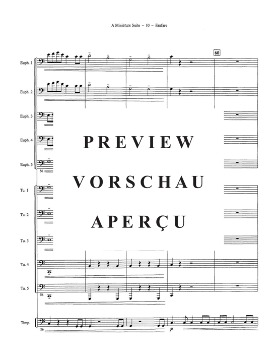 Produktgalerie: Seite 14 von 21 A Miniature Suite , , (Tuba Ensemble EEEETTTT + Pauken, Bass, Klavier)