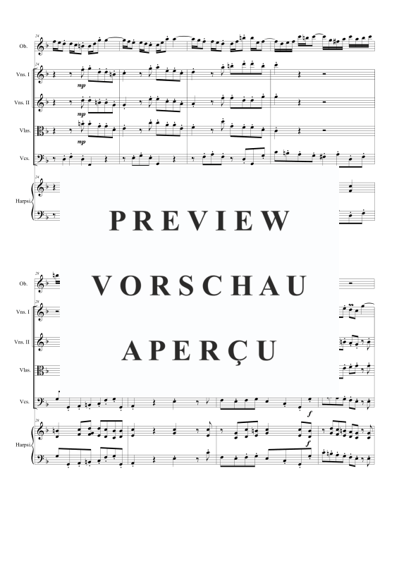 Produktgalerie: Seite 5 von 11 Oboen Konzert in F-DUr BWV 1053, , Gemischtes Ensemble Oboe, Streicher und Cembalo BC