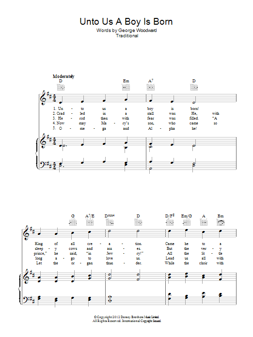 Produktbild zu: Unto Us A Boy Is Born