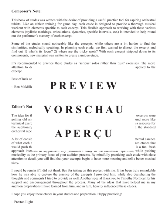 Product gallery: Page 3 of 21 15 Orchestral Etudes for Contrabass Tuba , , (KontrabassTuba Solo)