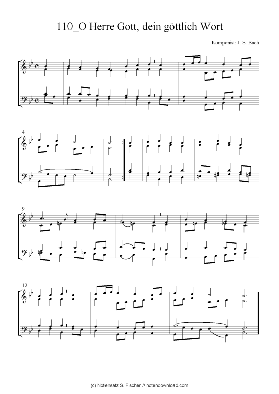 Product picture to: O Herre Gott, dein göttlich Wort J. S. Bach