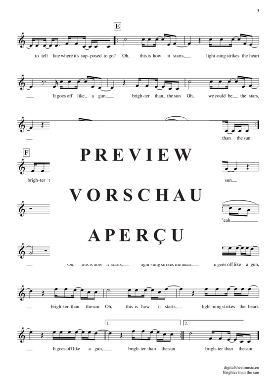 Produktgalerie: Seite 4 von 4 Brighter than the sun , Callait, Colbie, Trompete in B