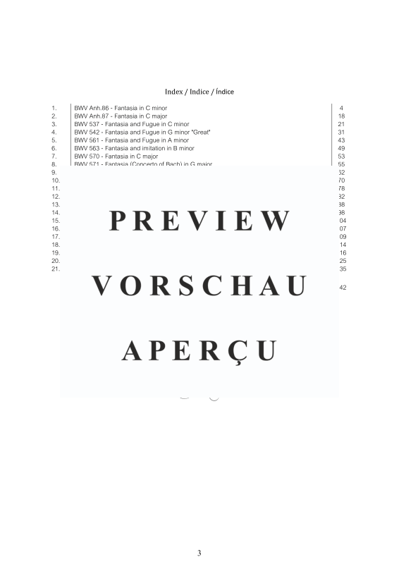 Produktgalerie: Seite 4 von 11 21 Fantasien and Fugen, , Klavier Solo - Gesamtausgabe