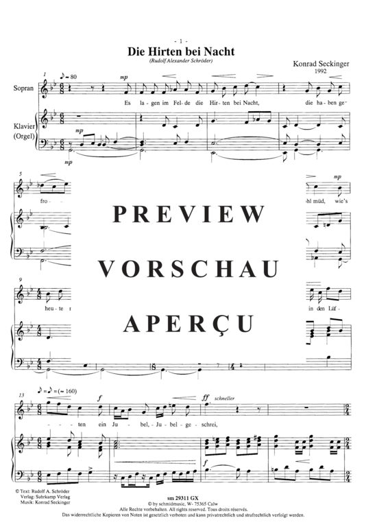 Product gallery: Page 3 of 10 Die Hirten bei Nacht - Weihnacht , , (soprano + piano)