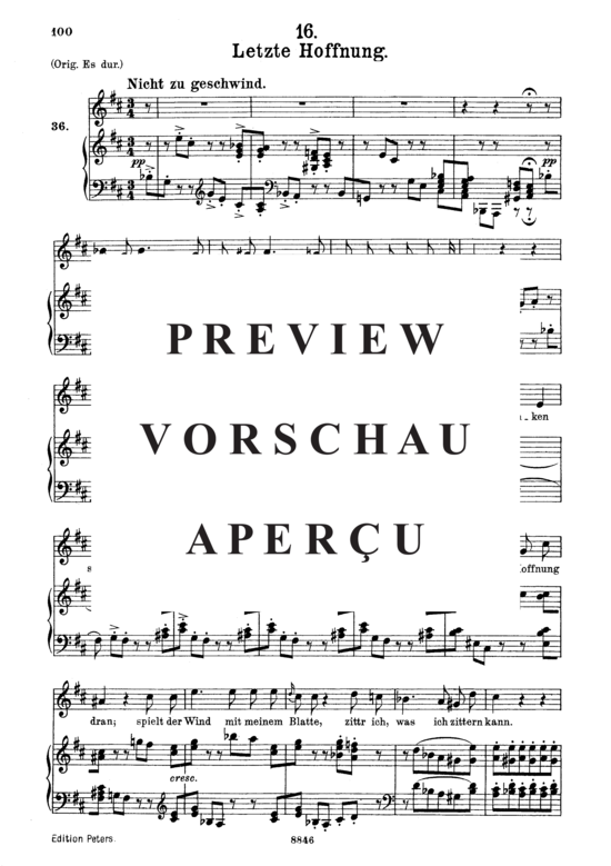gallery: Letzte Hoffnung D.911-16 (Winterreise) , ,  (Gesang mittel + Klavier)