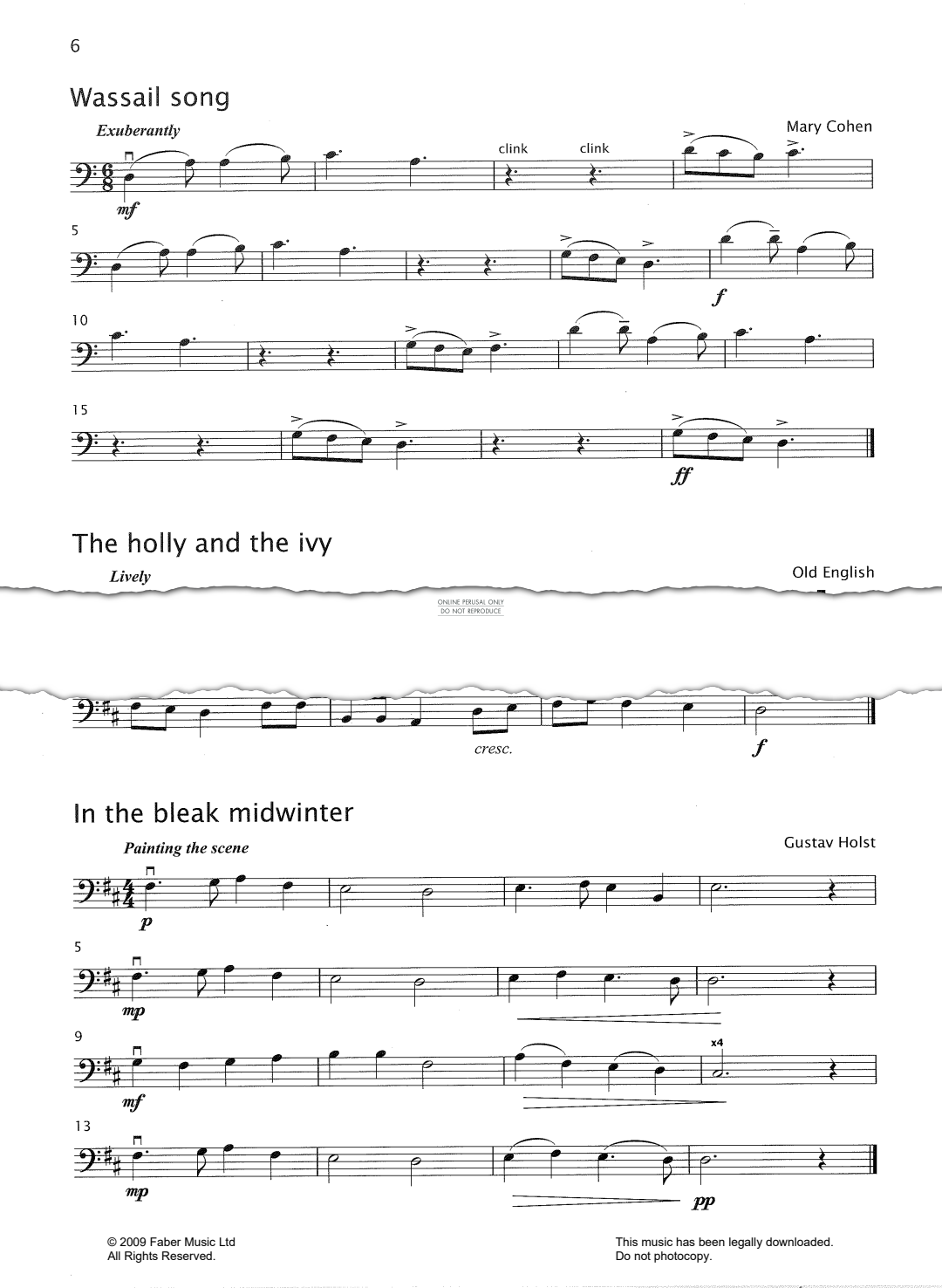 Produktgalerie: Seite 1 von 1 In The Bleak Midwinter, Gustav Holst, Violoncello