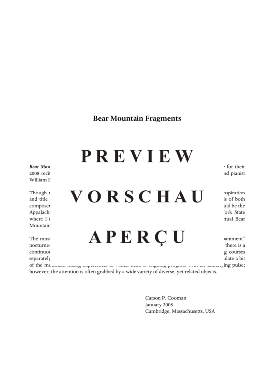 Product gallery: Page 2 of 7 Bear Mountain Fragments , , Piano Solo