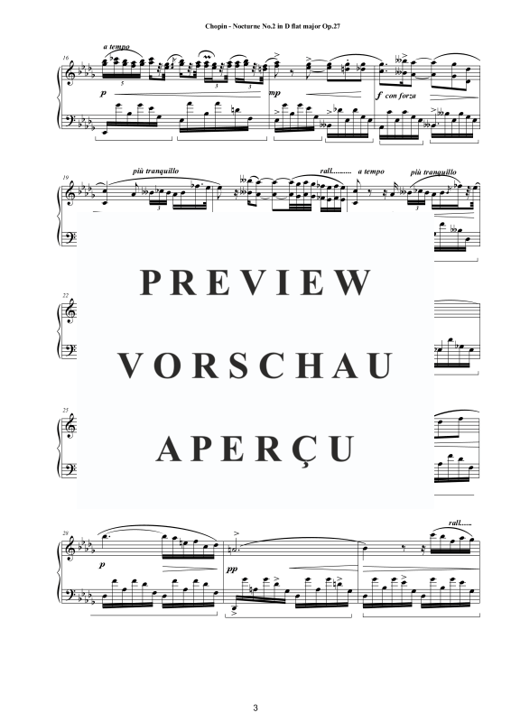 Produktgalerie: Seite 4 von 8 Nocturne Nr. 2 Des-Dur op. 27, , Klavier Solo