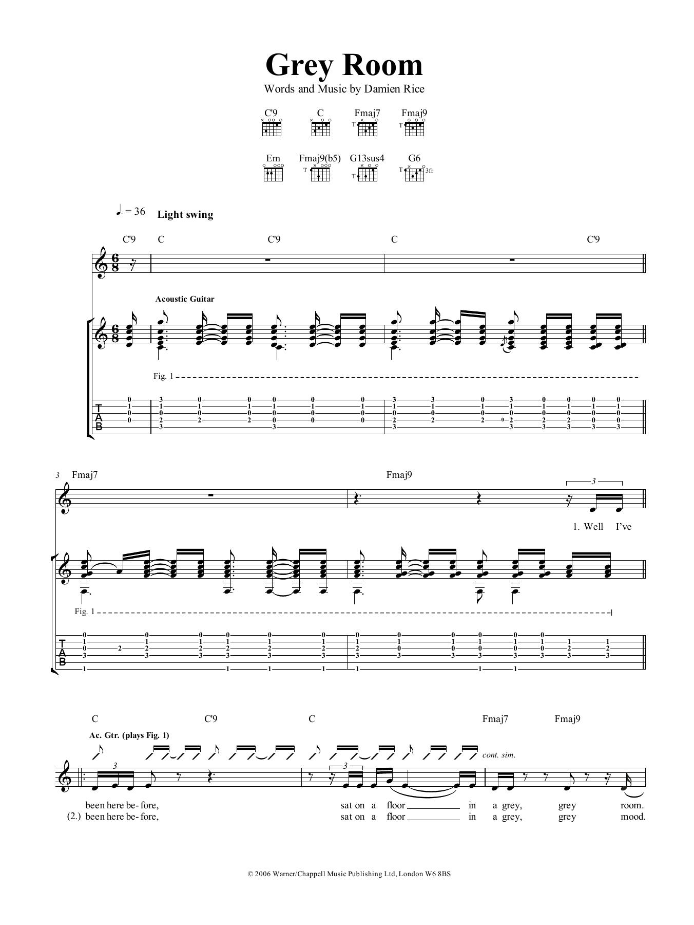Product gallery: Page 1 of 1 Grey Room, Damien Rice