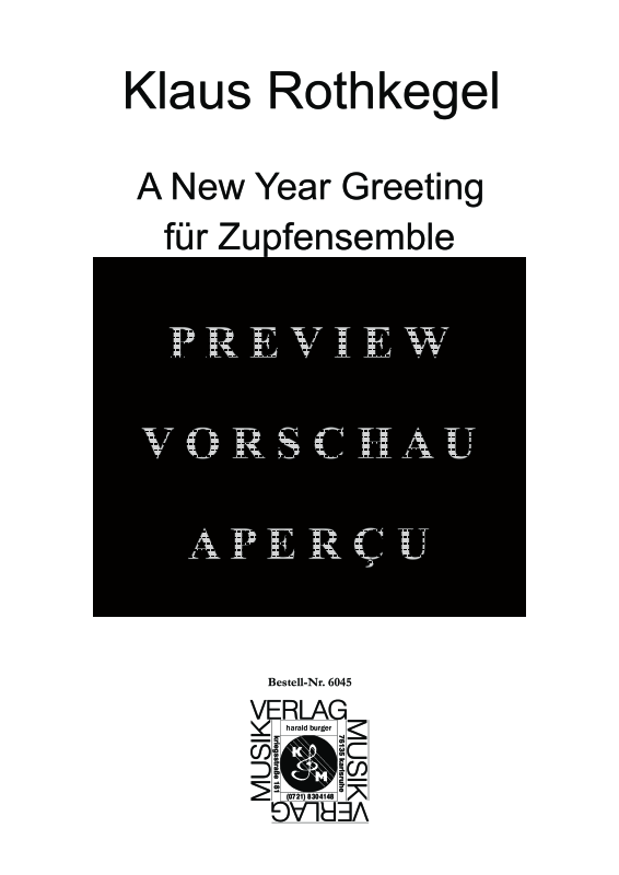 gallery: A New Year Greeting (Partitur), , Zupfensemble
