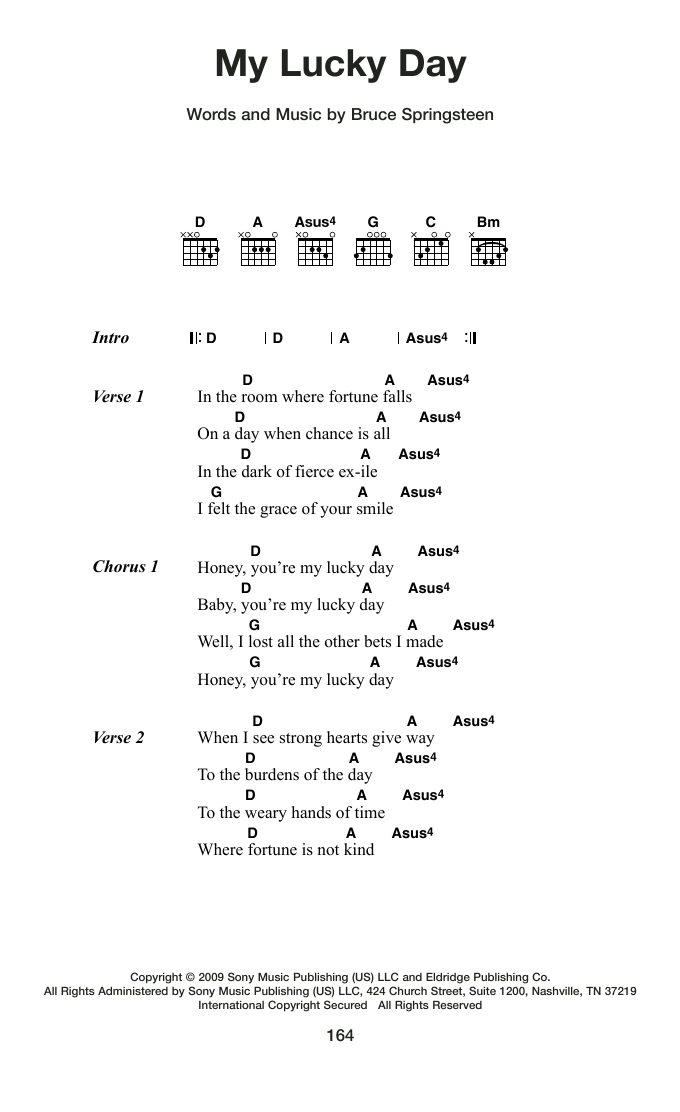 Produktgalerie: Seite 1 von 1 My Lucky Day, Bruce Springsteen, Gitarre