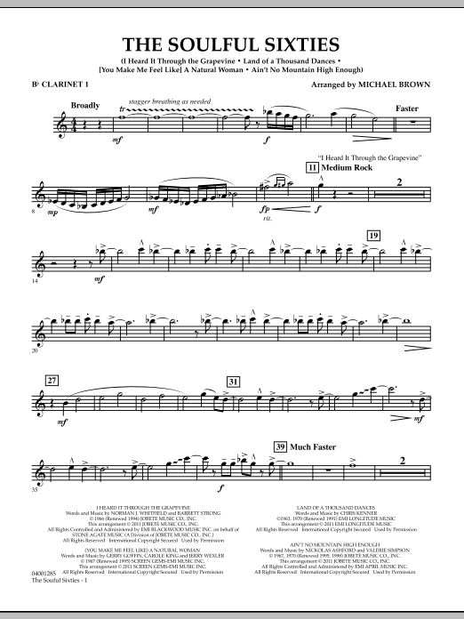 Produktbild zu: The Soulful Sixties - Bb Clarinet 1