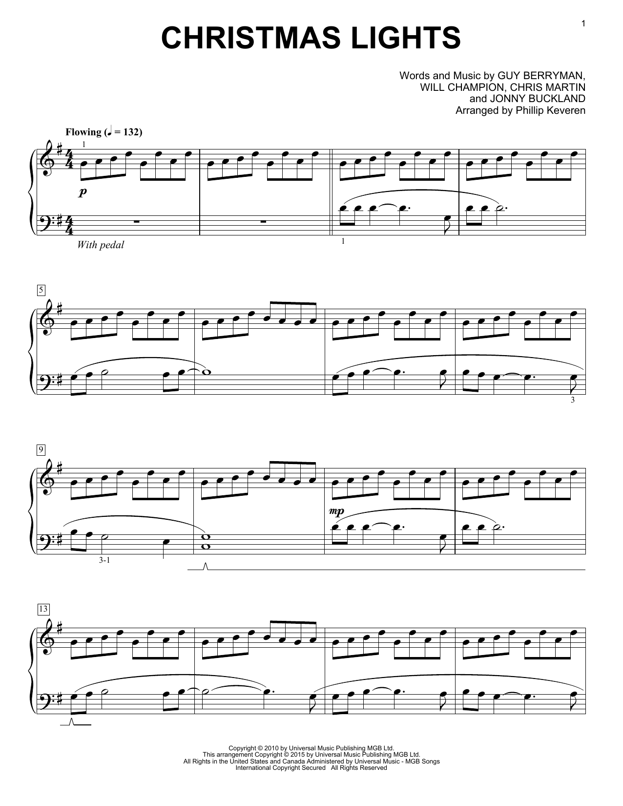 Product picture to: Christmas Lights [Classical version] (arr. Phillip Keveren)