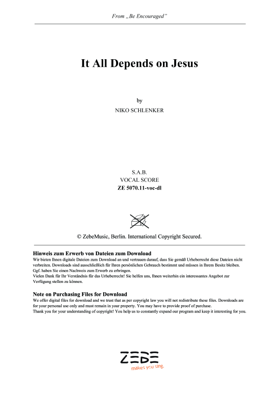 Produktbild zu: It All Depends on Jesus
