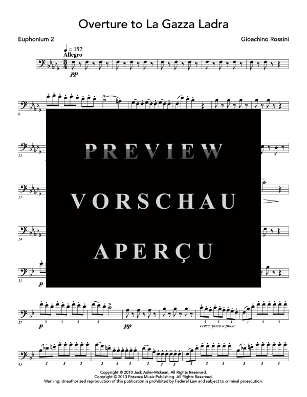 Product gallery: Page 11 of 11 Overture to La Gazza Ladra, , (Tuba Quartett EETT)