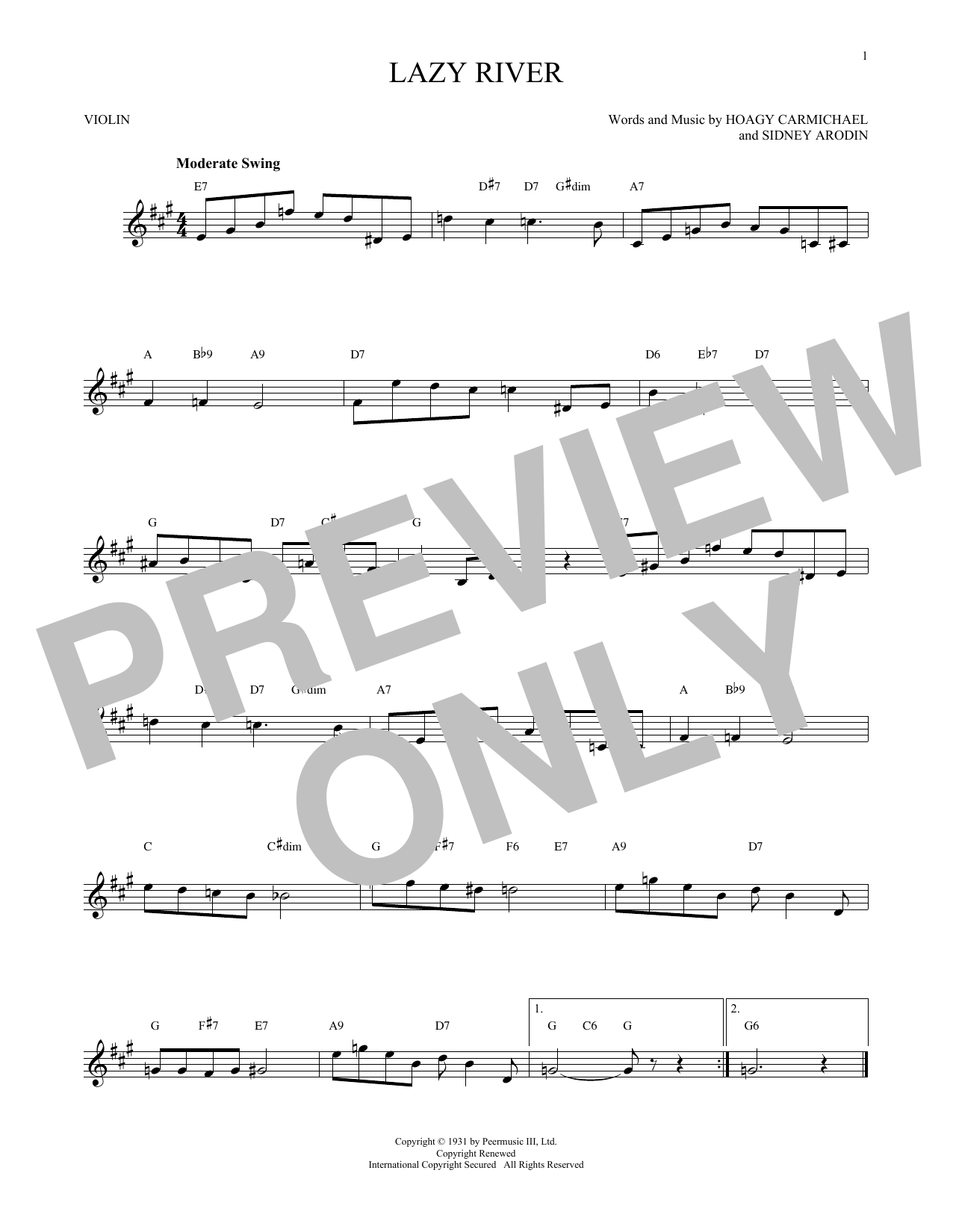 Product gallery: Page 1 of 1 Lazy River, Hoagy Carmichael