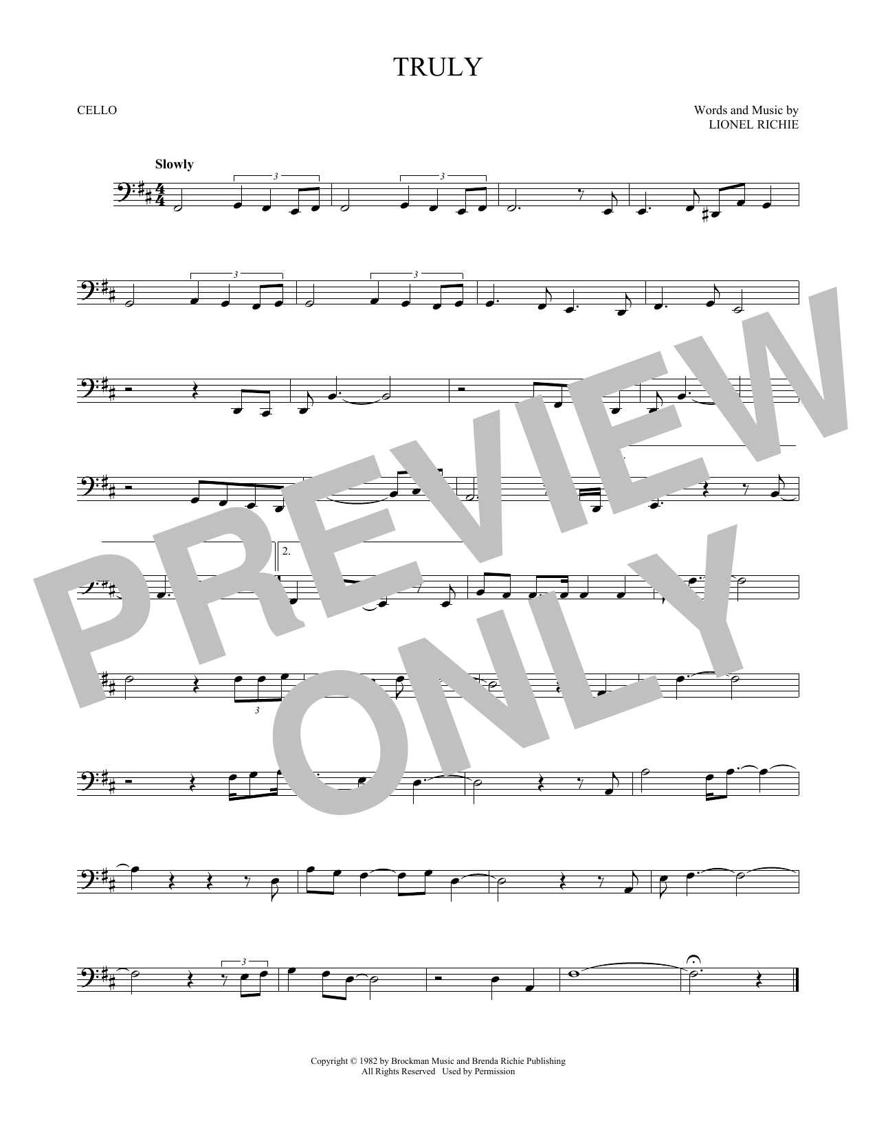 Produktgalerie: Seite 1 von 1 Truly, Lionel Richie, Violoncello