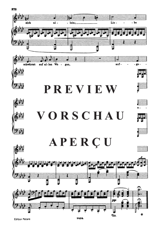 Product gallery: Page 4 of 4 Ariette der Claudine D.239-6 Liebe schwärmt auf allen Wegen, , Low Voice and Piano