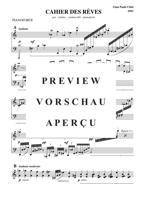Product gallery: Page 11 of 14 Cahier des Rêves , , (violin, cello + piano)