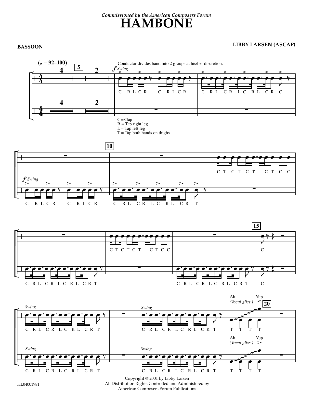 Product picture to: Hambone - Bassoon