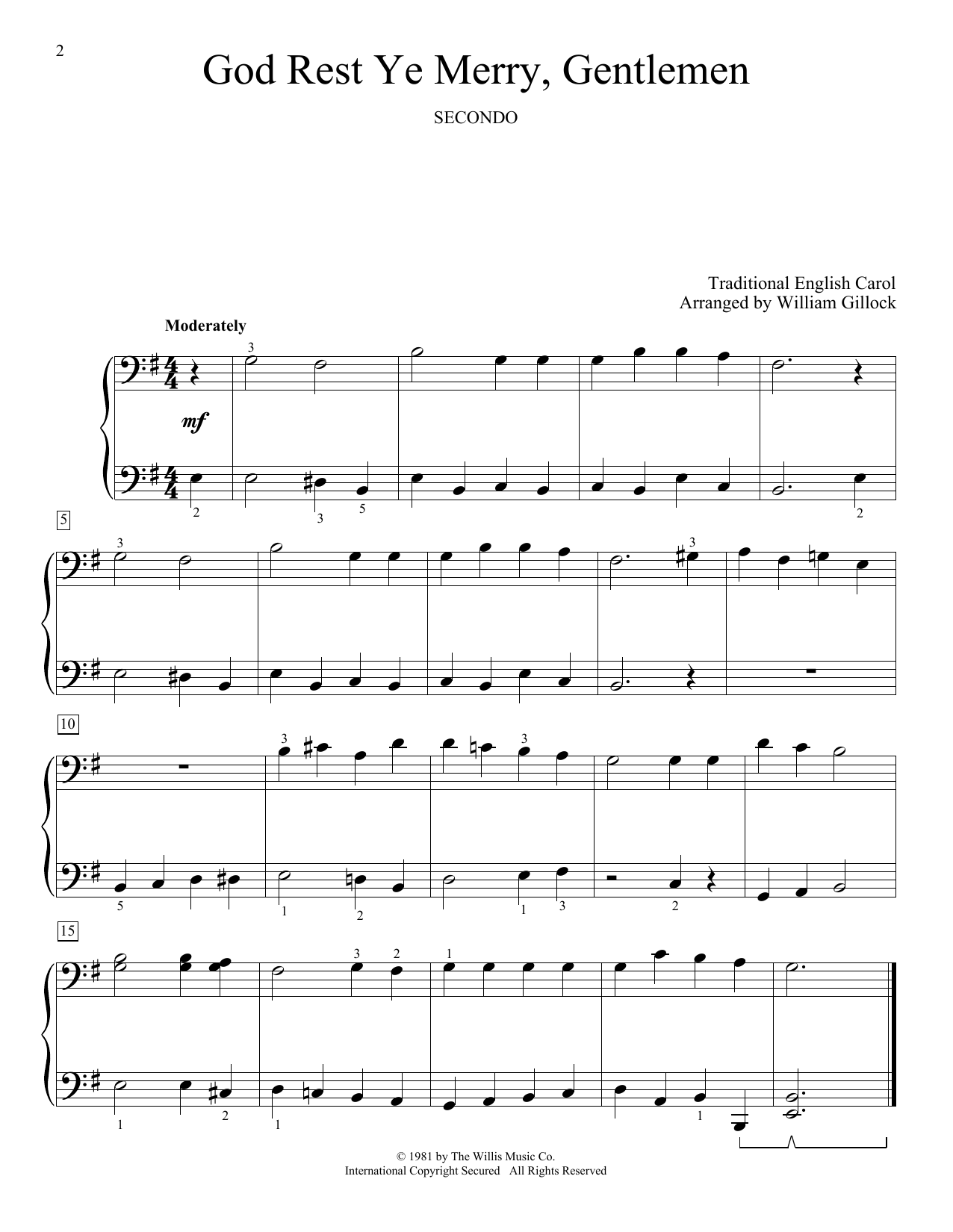 Product gallery: Page 1 of 1 God Rest Ye Merry, Gentlemen, William Gillock