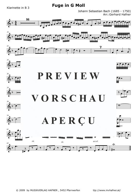 Product gallery: Page 6 of 9 Fuge in G Moll, , (Clarinet Quintet)