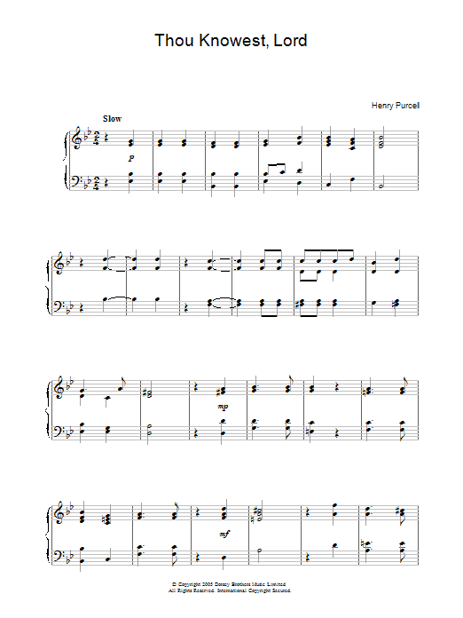 Produktbild zu: Thou Knowest, Lord