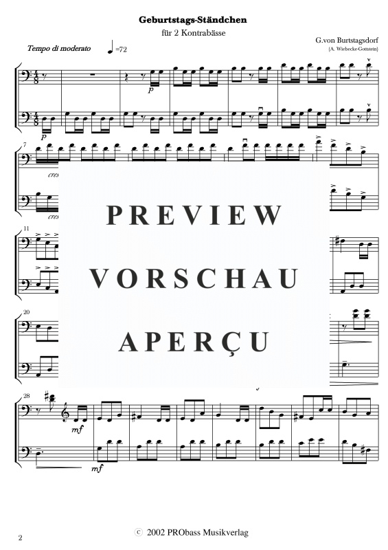 gallery: Geburtstags-Ständchen, , Double Bass Duet