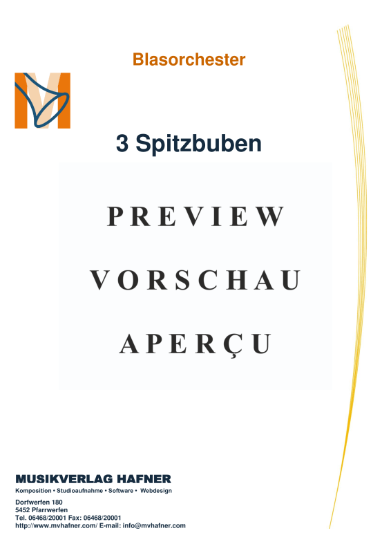 gallery: 3 Spitzbuben, , (Solo für 3 Trompeten und Blasorchester)