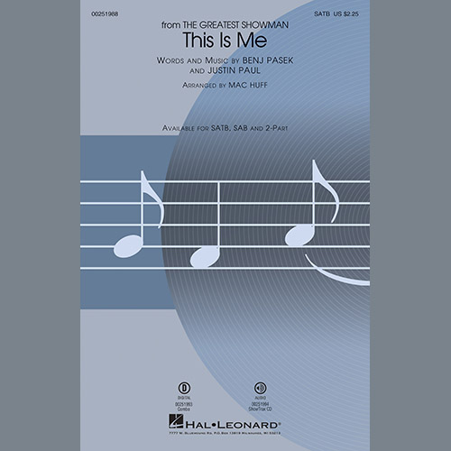 cover: This Is Me (from The Greatest Showman) (arr. Mac Huff), Pasek & Paul