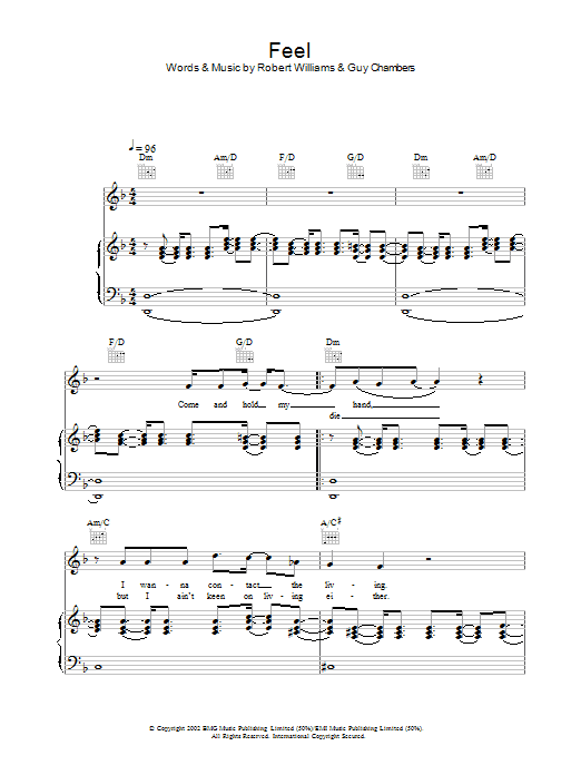 Produktgalerie: Seite 1 von 1 Feel, Robbie Williams, Gesang, Gitarre, Klavier