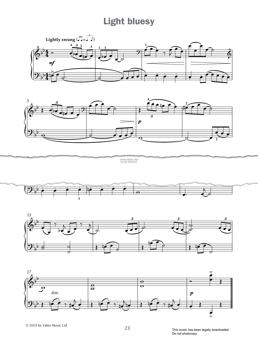 Produktgalerie: Seite 1 von 1 Light Bluesy (from 'Improve Your Sight-Reading! A Piece a Week Piano Grade 5'), Paul Harris, Klavier