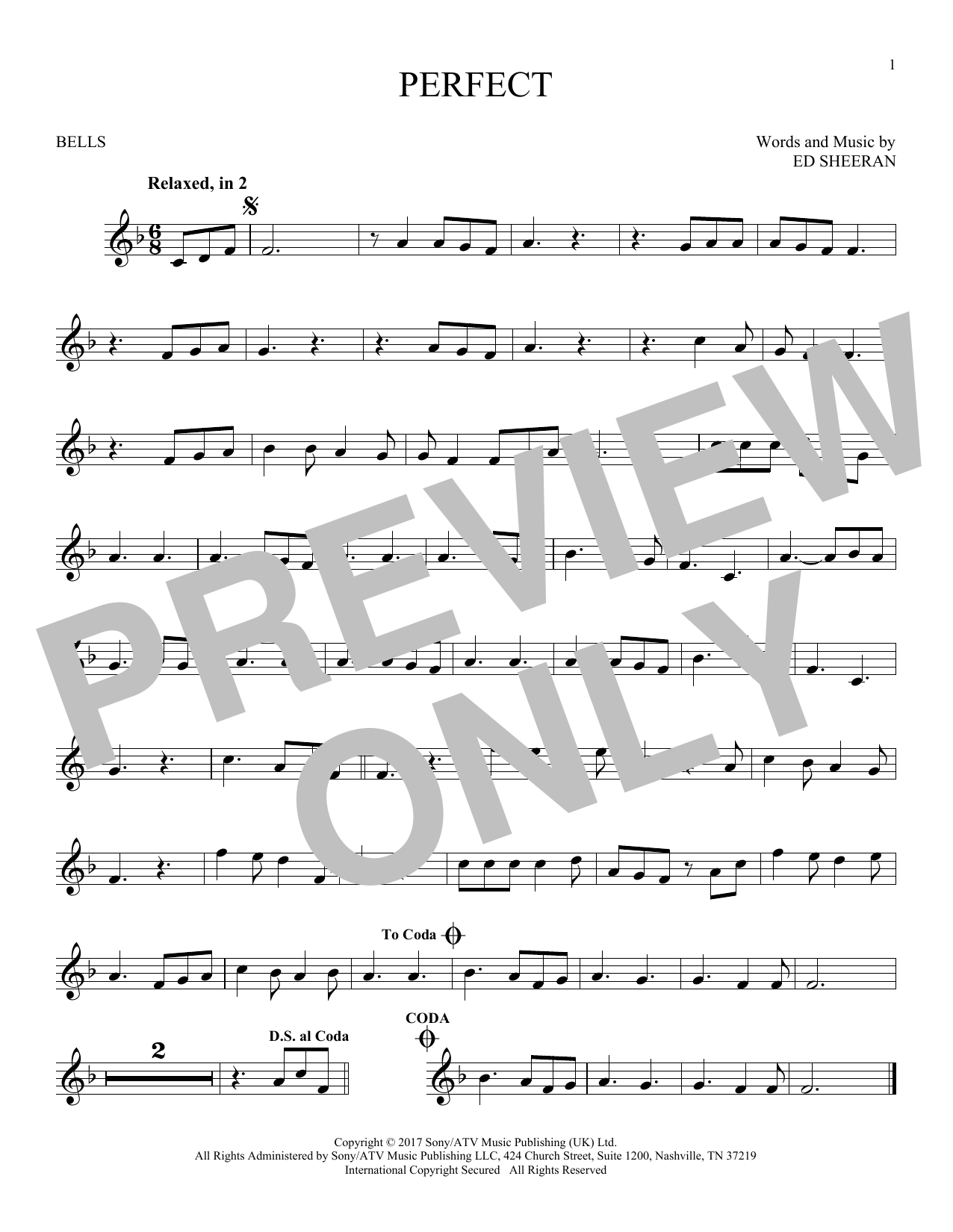 Produktgalerie: Seite 1 von 1 Perfect, Ed Sheeran, Percussion