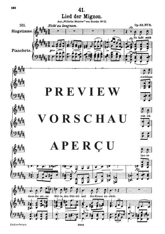 Product gallery: Page 2 of 3 Lied der Mignon D.877-3, So lasst mich scheinen, , High Voice and Piano